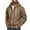 Brown, variant on GERsome Men's Zip Up Hooded Sweatshirt Drawstring Long Sleeve Casual Jacket with Pockets Solid Color