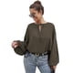 thumbnail image 1 of Las mujeres Batwing manga blusa atada O cuello camisas sueltas MABOTO Jerseys de mujer, 1 of 7