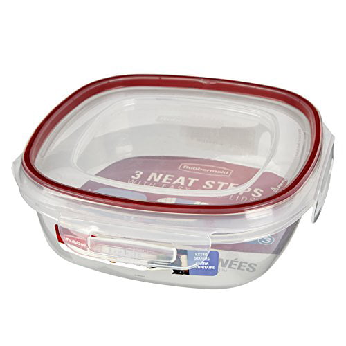 Rubbermaid Lock-its 9-Cup Square Food-Storage Container with Lid