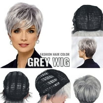 NIZELUK European Style Short Curly Wig – Grandma Gray Wig for Elderly Women, Soft and Natural Look, Ideal for Everyday Wear and Cosplay Clearance Sales Today Deals Prime