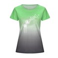 thumbnail image 4 of Womens Summer Tops Short Sleeve Crewneck Gradient Printing Tunic Tee Tops Blouses Dressy Casual Comfy Basic T Shirts, 4 of 4