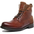 thumbnail image 6 of Mustang Men's Faux Fur Lace Up Ankle Boot With Side Zip In Brown Size 7.5, 6 of 6