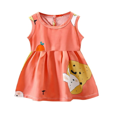 

Pedort Wedding Guest Dresses For Girls Girl s Floral Print Sleeveless Ruched Shirred Ruffle Hem A Line Cami Dress Orange 90