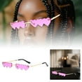 thumbnail image 2 of BotaniNest Metal Frameless Sunglasses Quirky Eyewear Individual Style, 2 of 7
