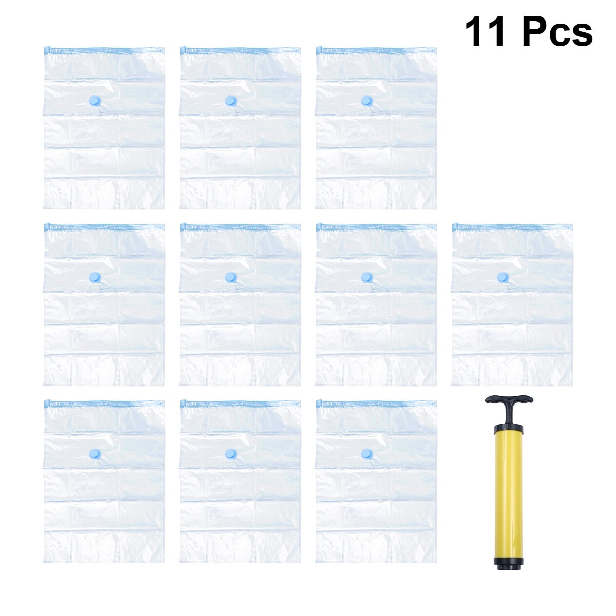 TUIBELYN 10-Pack Heavy Duty Vacuum Storage Bags with Hand Pump, Space Saver Sealing Bags for Clothes, Blankets, Pillows, Comforters, Duvets