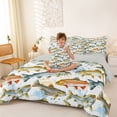 thumbnail image 3 of Feelyou Watercolor Spotted Fish Splash Bedding Comforter Set for Boys Girls, Lake Ocean Wildlife King Bedding Sets, Orange White, Grey Reversible, 7 Pieces, 3 of 7