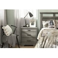 thumbnail image 3 of South Shore Versa Nightstand with Charging Station and Drawers for Adult, in Gray Maple, 3 of 11