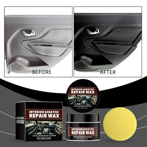 Dashboard Restorer for Car Interior, Dashboard Scratch Repair Kit, Portable Scratch Repair Wax, Car Interior Scratch Remover, Car Dashboard Restorer for Minor Scratch Repair, 100g/ 3.53oz