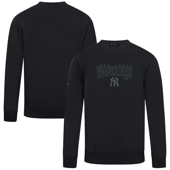 Men's Levelwear Black New York Yankees Zane Darkmoon Pullover Sweatshirt