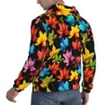 thumbnail image 3 of Hoodies for Men - Rainbow Colorful Maple Leaves Long Sleeve Comfrt Men'S Fashion Hoodies & Sweatshirts, Sweatshirts for Men Hoodies Pullover Clothing Clothes with Pouch, 3 of 7