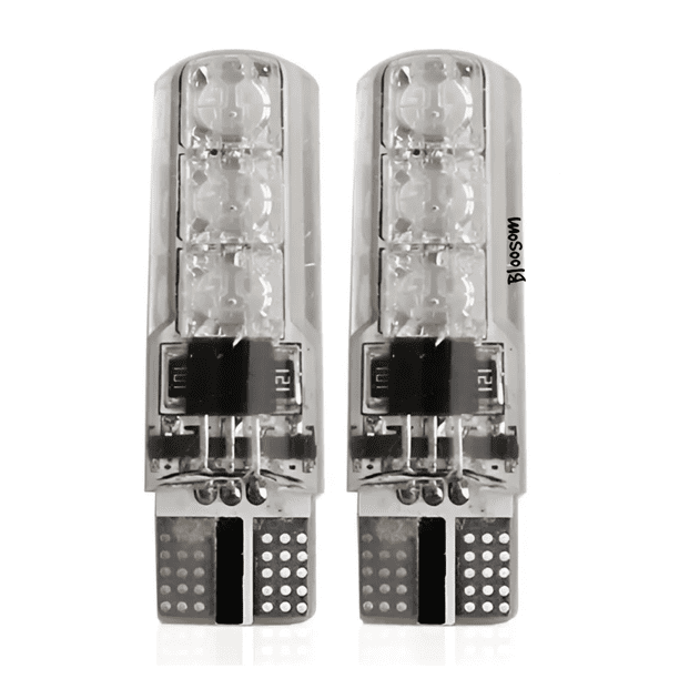 Kit Focos T10 Rgb Bloosom Con Estrobo Control Remoto Led Pellizco Tranparente