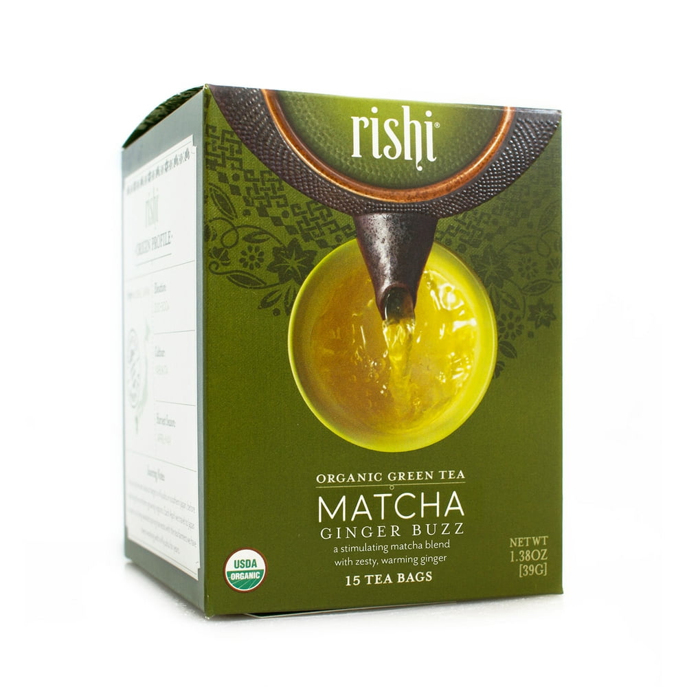 Rishi Tea, Matcha Ginger Buzz, Tea Bags, 15 Ct