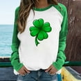 thumbnail image 2 of REORIAFEE St. Patrick's Day Clothes for Women Long Sleeve Blouses Round Neck Tee Tops Kindness Print Pullover Casual Top Irish Festival Holiday 2024 Fashion Trendy Clothing, 2 of 6