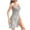 Gray, variant on BONIXOOM Matching Pajamas For Couples Christmas Pajamas For Women Sleepwear Drawstring Sleeveless Solid Sleep Dress Beige M