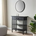 thumbnail image 2 of Leick Home 11261-BK Ironcraft Foyer Bookcase with Drawer Storage - Black Wash, 2 of 4