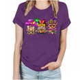 thumbnail image 1 of Fiudx Camisetas para Mujer Camiseta de Manga Corta con Cuello Redondo y Estampado de Carnaval para Mujer, Moda y Ocio, 1 of 3
