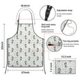 thumbnail image 3 of White Dance Pattern Apron-Garden Aprons for Women with Pockets-Cotton Linen Waterproof Kitchen Cooking Gardening Aprons Adjustable for Kitchen,Cooking,BBQ and Salon 33x27 Inch, 3 of 7