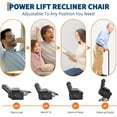 thumbnail image 3 of IdealHouse Power Lift Recliner Chair, Oversized Electric Recliners for Elderly With Heat and Massage, Home Theater Seat With 2 Cup Holders Side, Electric Glider Reclining Single Sofa Chair, 3 of 7