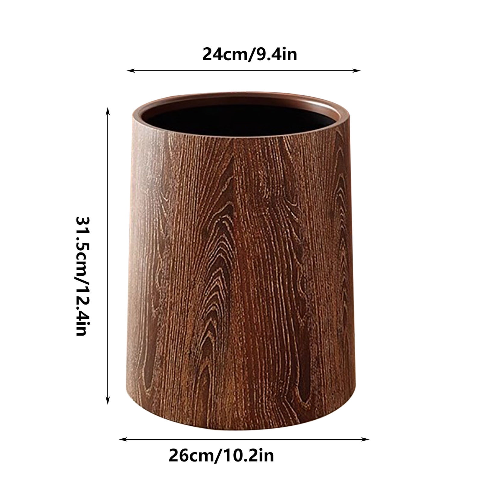 Kitchen Trash Can, Step-On Garbage Can with Lid, Tall Kitchen & Bathroom Trash Can, Small Office Waste Bin, Brown - Xuniizn
