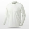 thumbnail image 2 of Dagegui Men's Long Sleeve T-Shirts Big and Tall Fall Winter Athletic Shirt Plain Slim Fit Crewneck Base Layer Shirts Solid Color Casual Daily Tees Tops White XL, 2 of 7