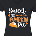 thumbnail image 4 of Inktastic Thanksgiving Sweet as Pumpkin Pie Women's V-Neck T-Shirt, 4 of 5