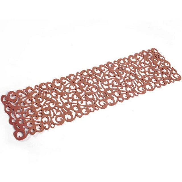 Nappe rectangulaire en Feutre, napperons de Chemin de Table, Tapis de Table, décor Domestique (Brun)