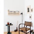 thumbnail image 2 of Wooden Magazine Wall Rack With Rattan File Holder Hanging File Rattan Bookcase Wooden Mail Organize, 2 of 5