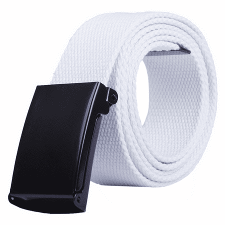 - HDE Mens Military Web Belt Canvas Adjustable Style with Metal Buckle 50