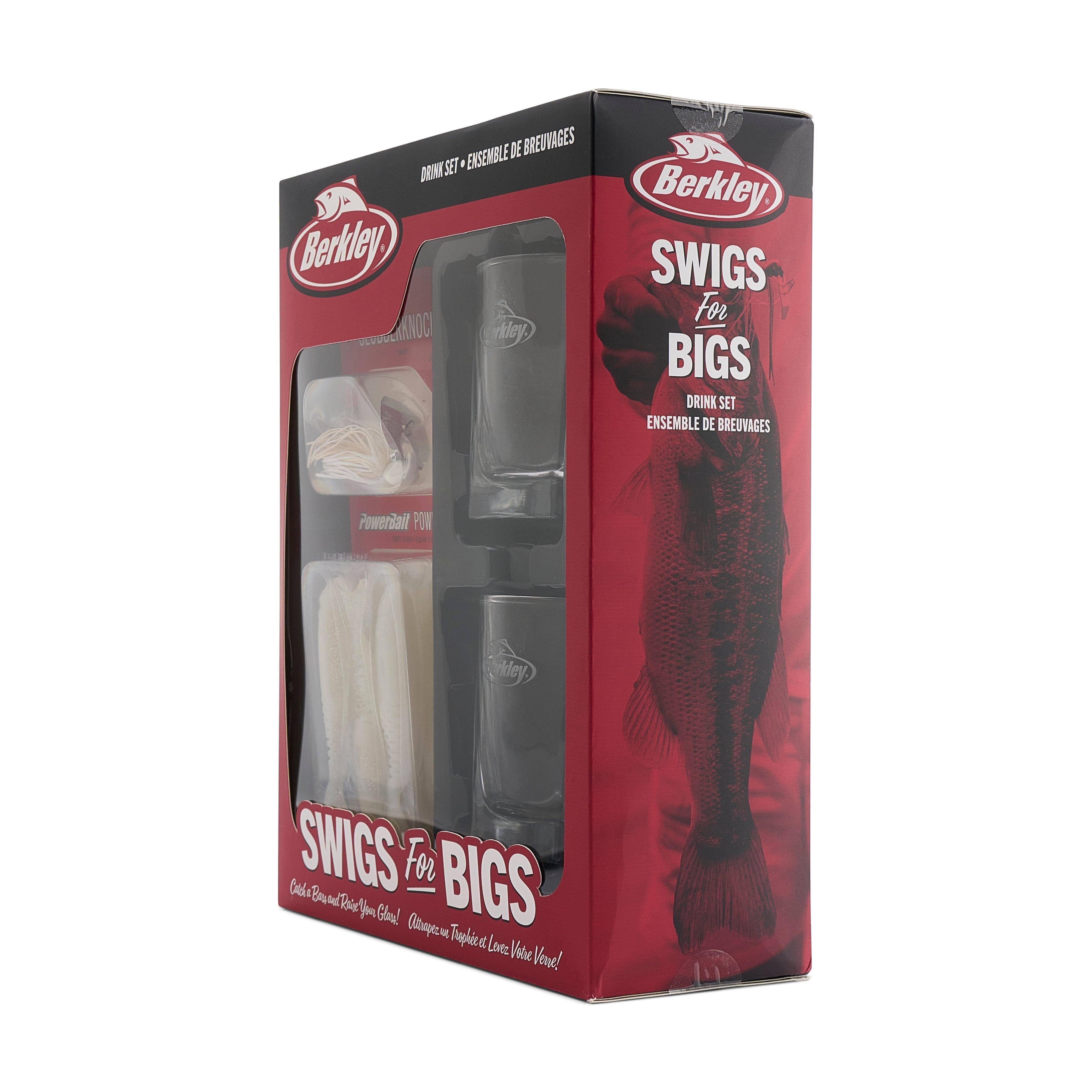 Berkley Swigs for Bigs Drink Set and Bladed Jig Kit, Pearl White, 9-Piece Kit