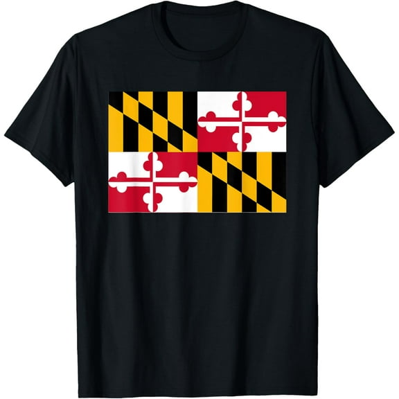 Maryland Flag State Pride Gifts T-Shirt Casual Short Sleeve Shirt