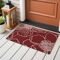 thumbnail image 4 of Red Flowers Entryway Rug 2'x3'&nbsp; Non Slip Front Door Mats, Spring Floral Botanical Modern Art Entrance Rugs Indoor Outdoor Carpet, Washable Floor Mats Small Area Rug for Bedroom Kitchen, 4 of 8