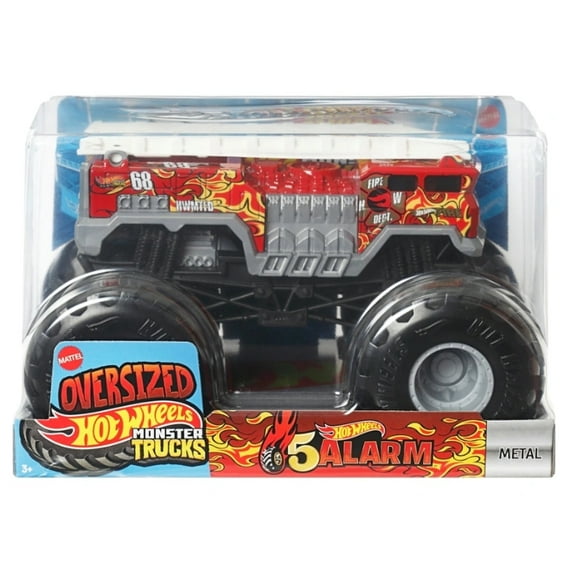 Hot Wheels Monster Trucks Oversized - 5 Alarm Fire Truck