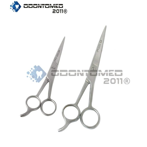 Odontomed2011® 2 Pcs Professional Barber Hair Dressing Scissors 4.5" 6.5" Hair Cutting Scissors/barber Shears - Ice Tempered - Stainless Steel Odm