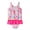 Pink Donut, variant on IDOPIP Polyester Sleeveless Swimwear One Piece Swimsuits (Girl's 3-4 Years)