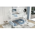thumbnail image 6 of Youmumeub Twin over Full Bunk Bed - Sturdy Pine & MDF Frame with 14/7 Support Slats, 400/600 lb Capacity, White House-Roof Design, Built-in Ladder, Converts to Two Standalone Beds, 6 of 21