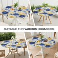 thumbnail image 7 of Pioneer Flower Floral Print Pattern Round Fitted Tablecloth with Elastic Edge,Dining Table Cover Waterproof,Outdoor Round Tablecloth for Camping,Dining,Indoor and Outdoor, 7 of 7