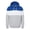 Royal/ Oxford, variant on J. America - Varsity Fleece Colorblocked Hooded Sweatshirt - 8644 - Royal - Size: M
