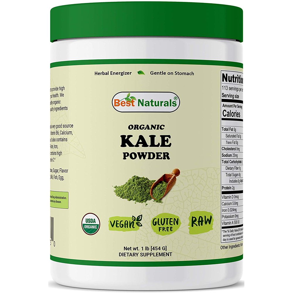 Best Naturals Certified Organic Kale Powder 1 Pound (454 Grams