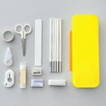 thumbnail image 5 of YiJuHui 5pcs Double Layer Plastic Pencil Case for Office Supplies, Large Capacity Storage Box with 2 Compartments, Cute Stationery Organizer for Pencils Pens Erasers, Durable Travel Essential, 5 of 6