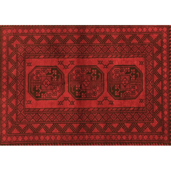 Ahgly Company Indoor Rectangle Southwestern Orange Country Area Rugs, 2' x 3'