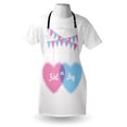 thumbnail image 3 of Gender Reveal Apron Girl and Boy Hearts Flags Celebration for Newborn in the Family, Unisex Kitchen Bib Apron with Adjustable Neck for Cooking Baking Gardening, Pale Pink and Blue, by Ambesonne, 3 of 3