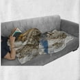 thumbnail image 6 of Fox Soft Flannel Fleece Blanket, Red Fox in Nature Snowy Mountain Cold Winter Scenery Wildlife Carnivore Image, Cozy Plush for Indoor and Outdoor Use, 60" x 80", Marigold Brown White, by Ambesonne, 6 of 6