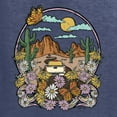 thumbnail image 6 of Wild Bobby Trendy Landscape With Daisies Cactus Monarch Butterfly Nature Lover Men Tee, Vintage Heather Navy, 3X-Large, 6 of 6