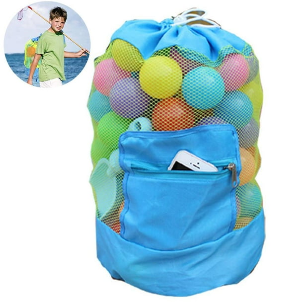 Malla Para Playa, Mochila Con Cordón, Bolsa Ligera Y Duradera Para