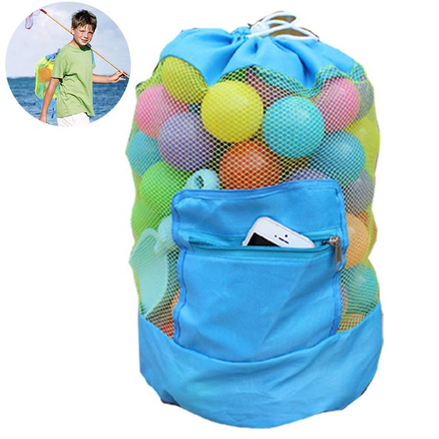 Malla Para Playa, Mochila Con Cordón, Bolsa Ligera Y Duradera Para Juguetes De Playa Para Piscina, Parque Acuático Vogacara HA044849-01