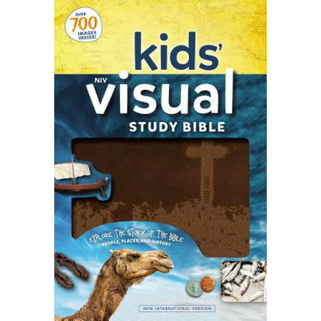 Niv, Kids' Visual Study Bible, Leathersoft, Bronze, Full Color Interior : Explore the Story of the Bible---People, Places, and (Best Place To Start Reading The Bible)