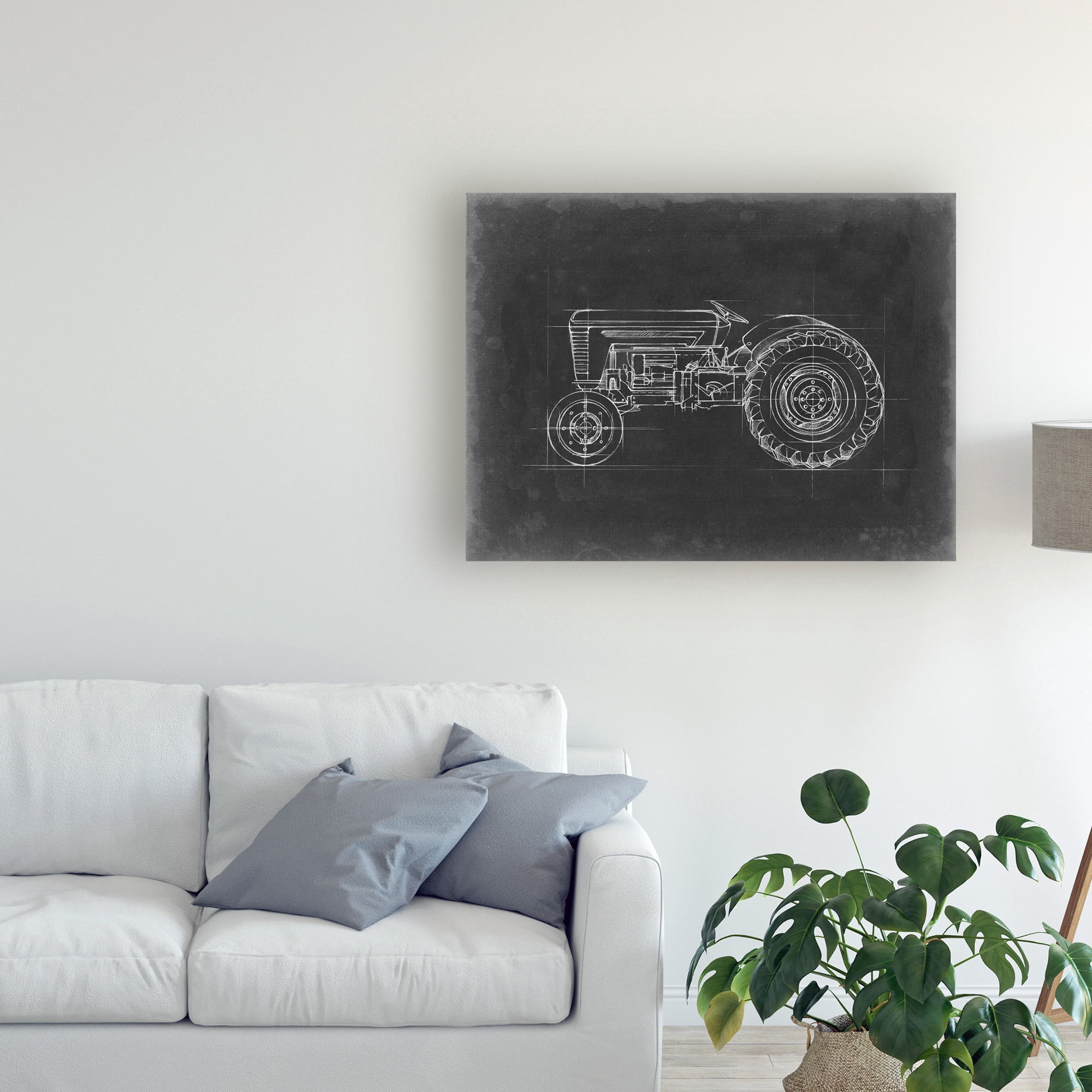 Trademark Fine Art 'Tractor Blueprint I' Canvas Art by Ethan Harper