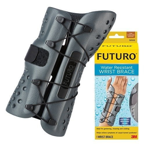 Futuro Water Resistant Wrist Brace, Firm Stabilizing Support, Left Hand