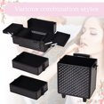 thumbnail image 4 of HOMCOM Trousse de Maquillage Verticale Chariot de Voyage Noir, 4 of 10