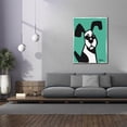 thumbnail image 4 of Epic Graffiti 'Dog on Teal' by Irena Orlov, Canvas Wall Art, 40"x54", 4 of 8